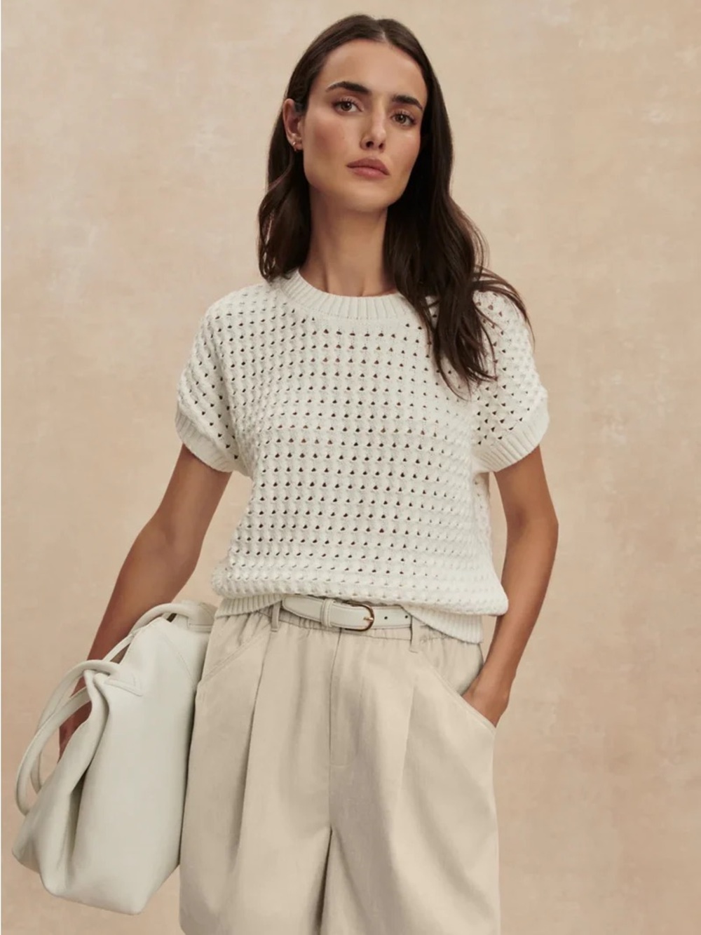 Varley Denny Pointelle Knit Top